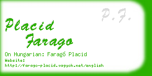 placid farago business card